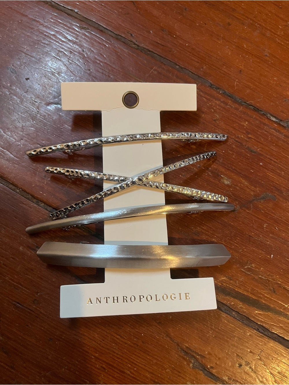 Anthropologie Silver Barrette Set